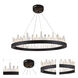 Malta LED 26 inch Satin Dark Grey Chandelier Ceiling Light, Urban Classic