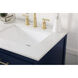 Sinclaire 60 X 22 X 34 inch Blue Vanity Sink Set