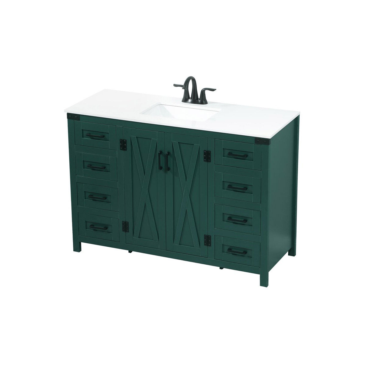 Grant 48 X 19 X 34 inch Green Vanity Sink Set