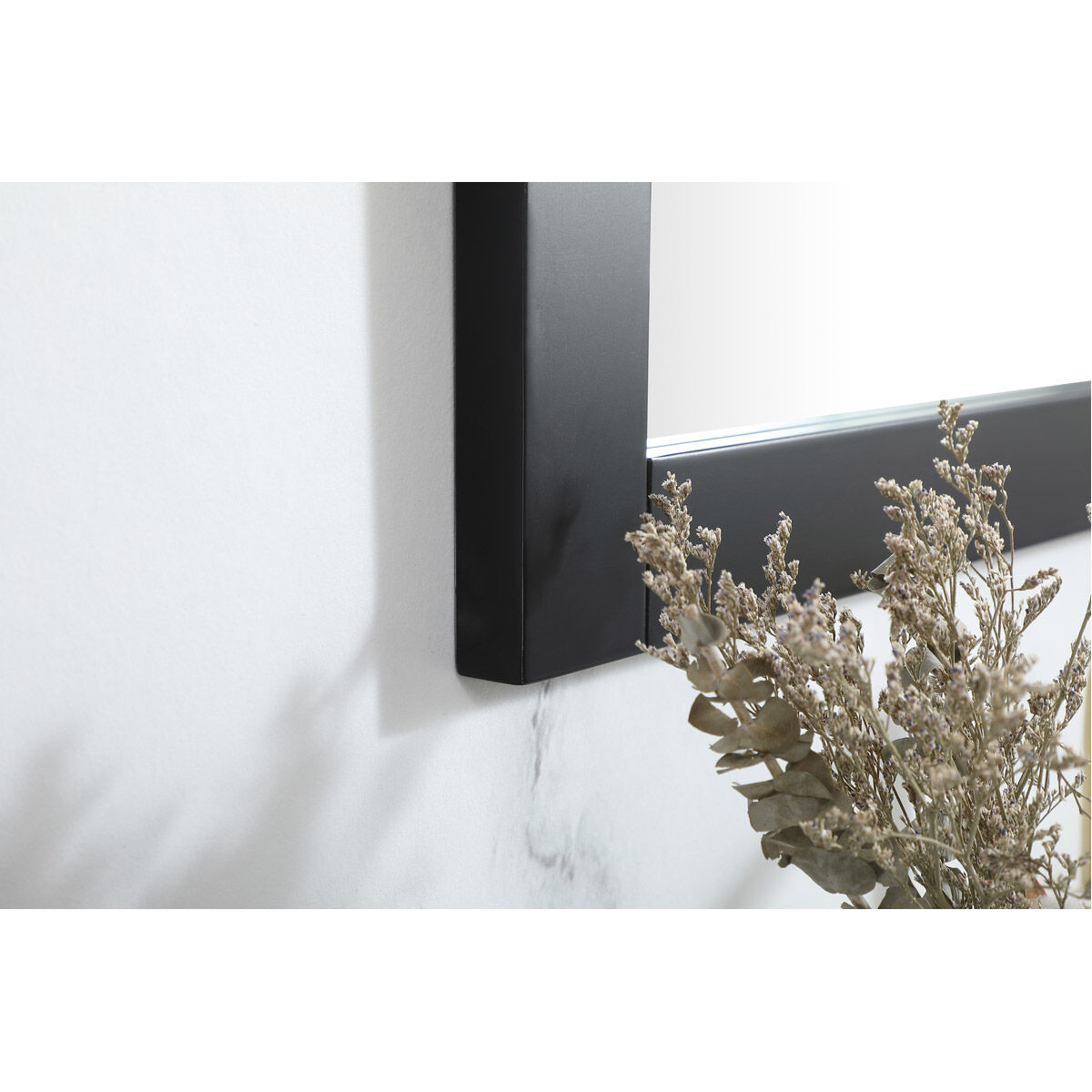 Aqua 36 X 27 inch Black Vanity Mirror