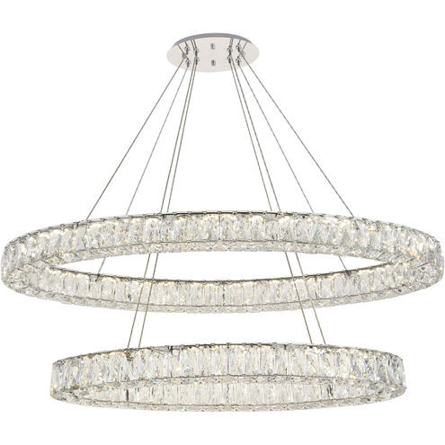 Monroe LED 48 inch Chrome Chandelier Ceiling Light