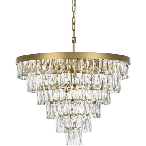 Josephine 13 Light 27.5 inch Satin Gold Chandelier Ceiling Light