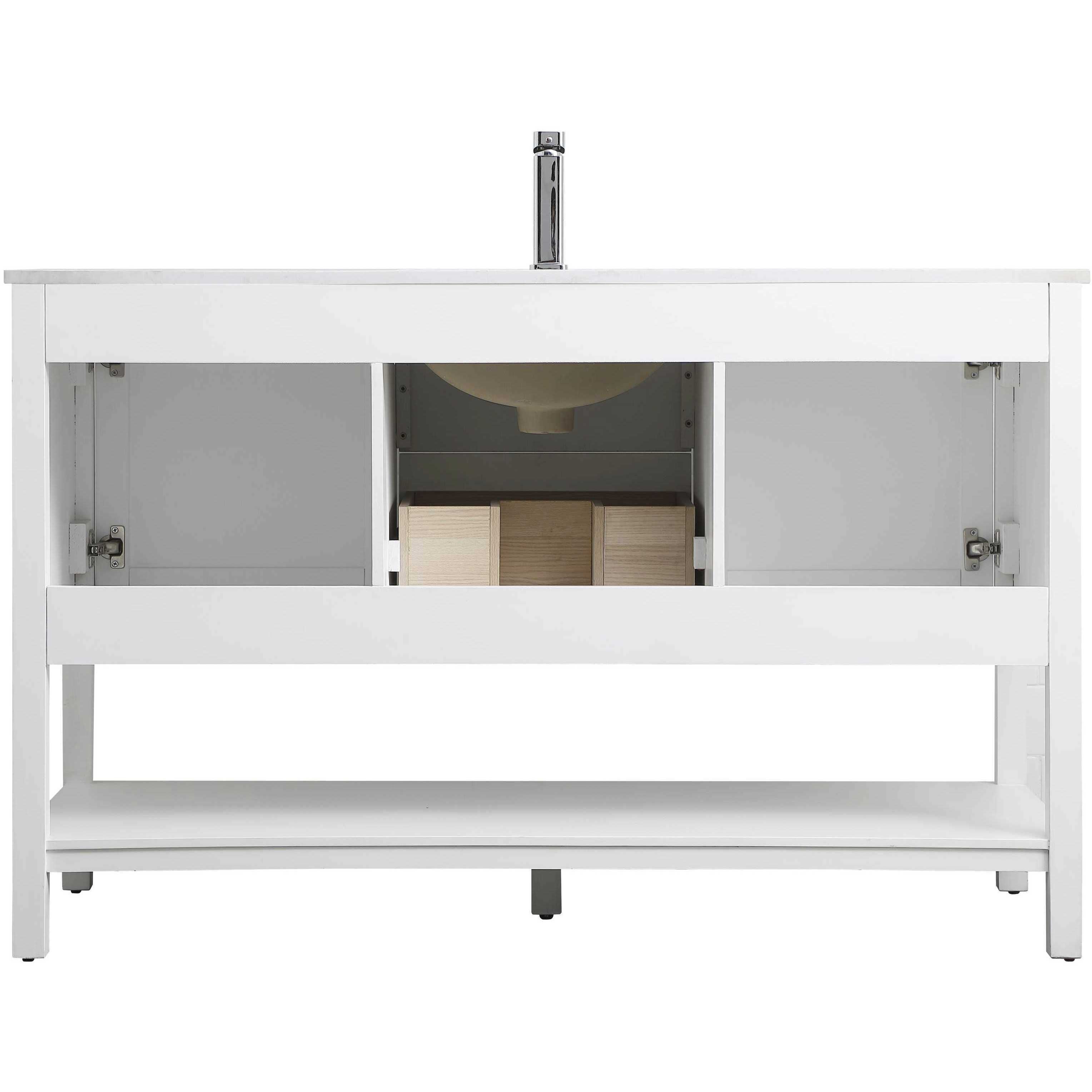 Heath 54 X 21.5 X 35 inch White Vanity Sink Set