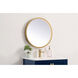 Pier 21 X 21 inch Brass LED Mirror