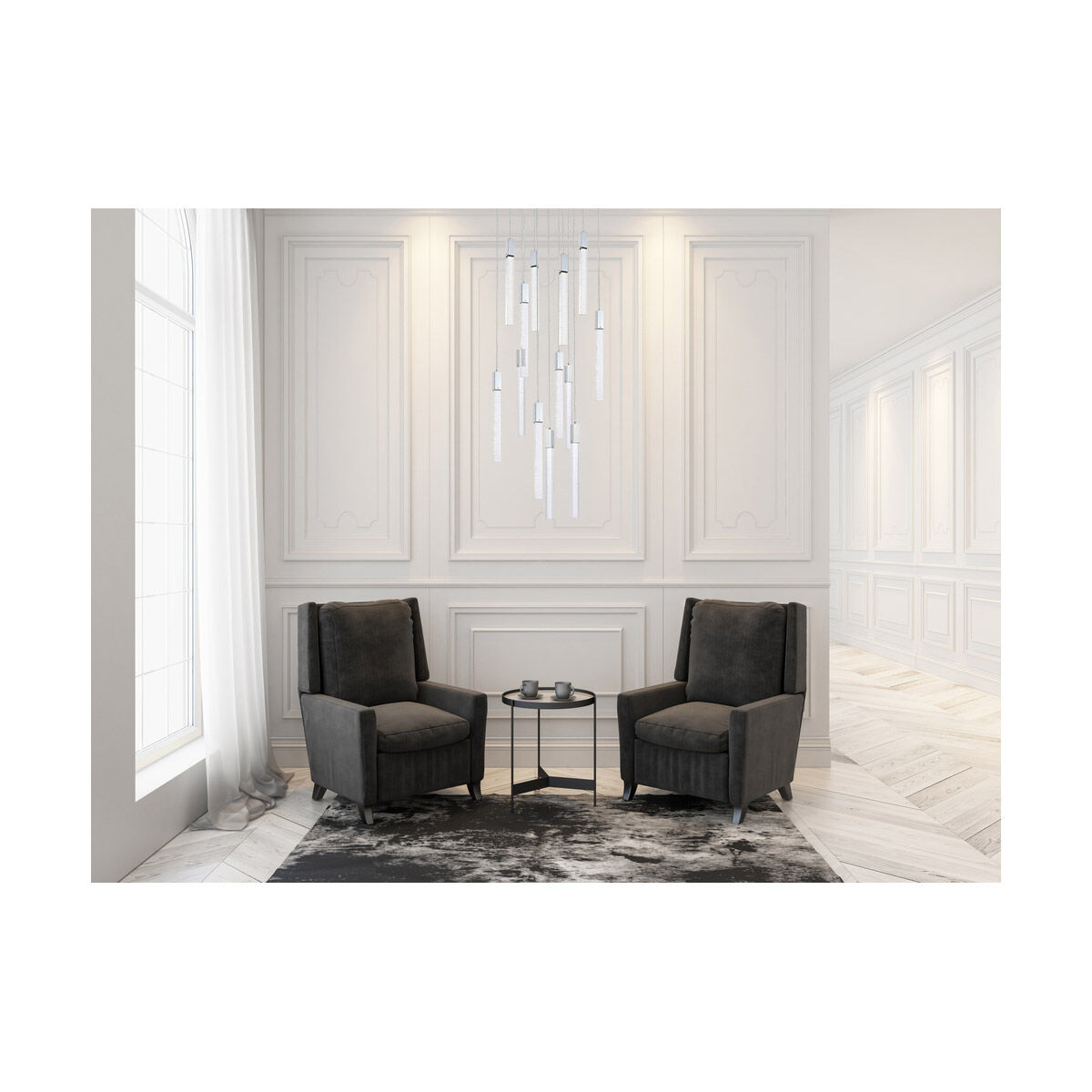 Weston 13 Light 26 inch Chrome Pendant Ceiling Light