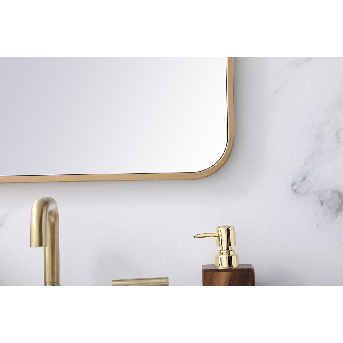 Evermore 30 X 20 inch Brass Mirror