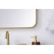 Evermore 30 X 20 inch Brass Mirror 