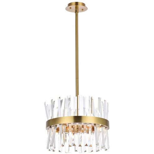 Serephina 8 Light 16 inch Satin Gold Pendant Ceiling Light