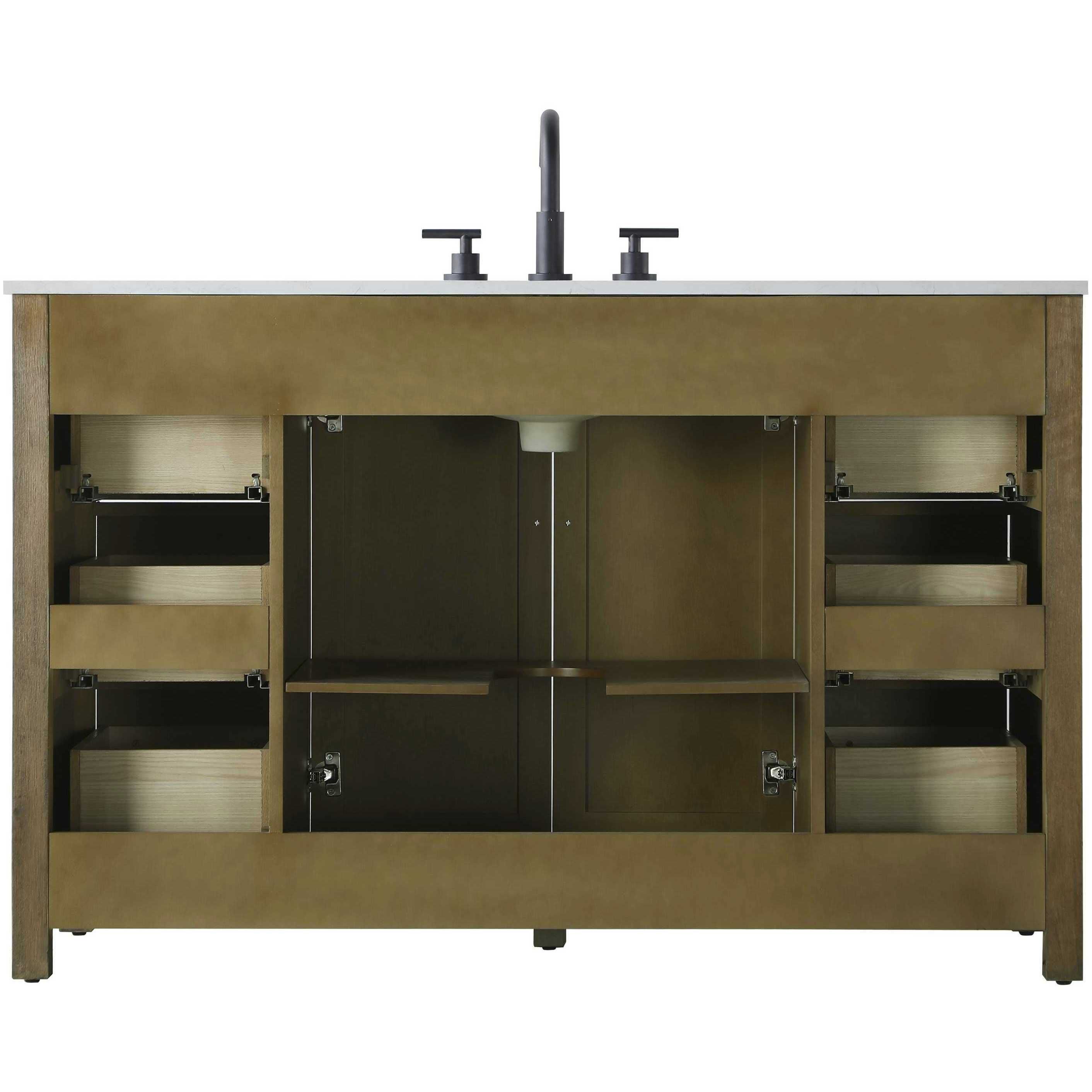 Alina 54 X 34 inch Hazel Oak Bathroom Vanity Cabinet