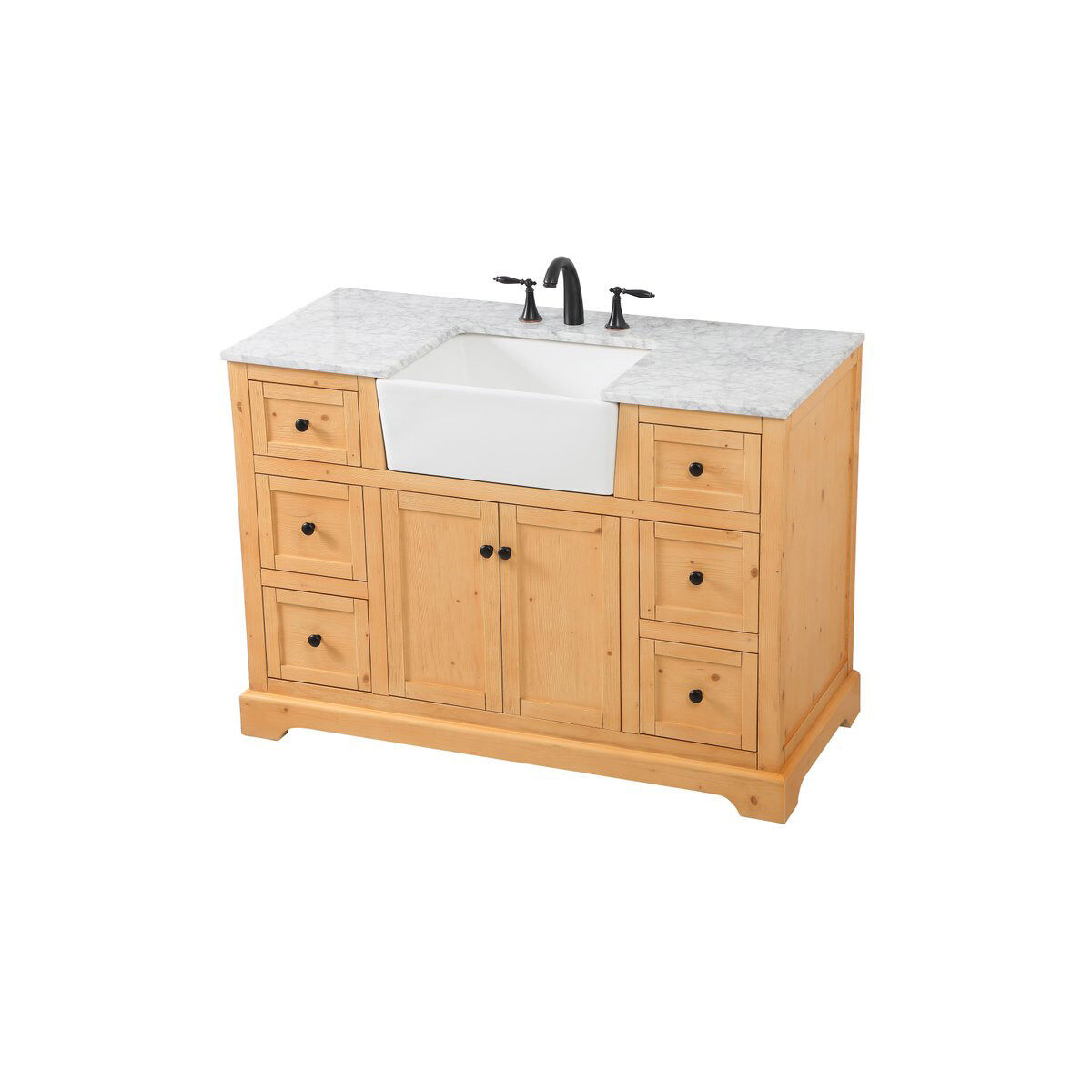 Franklin 48 X 22 X 35 inch Natural Wood Bathroom Vanity Cabinet