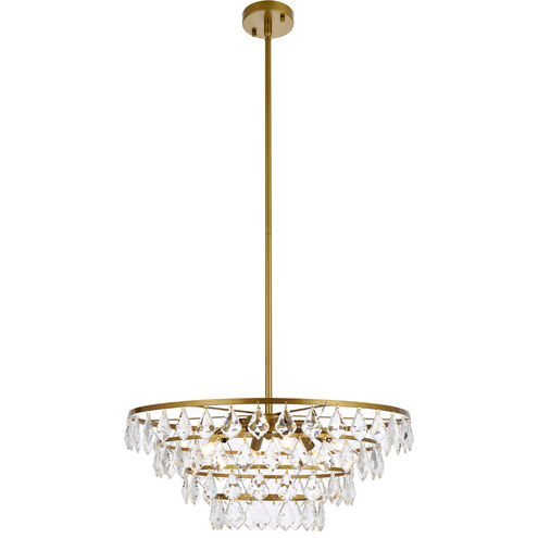 Ella 6 Light 24 inch Brass Pendant Ceiling Light