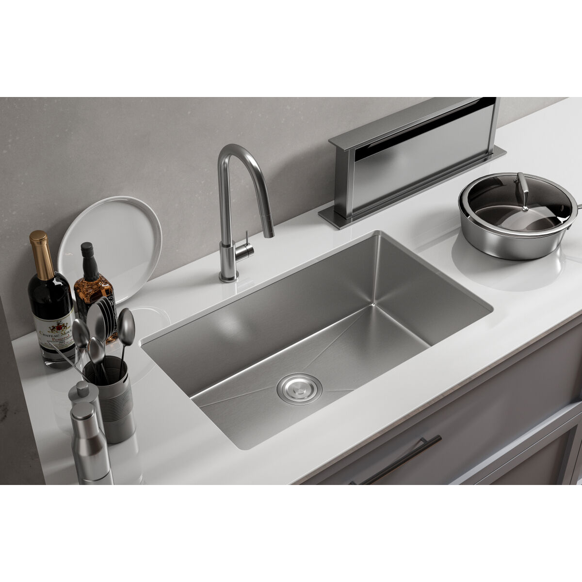 Chester Stainless Steel Kitchen Sink in L30 x W18 x H10 Single Bowl