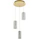 Aston 3 Light 16 inch Satin Gold Pendant Ceiling Light