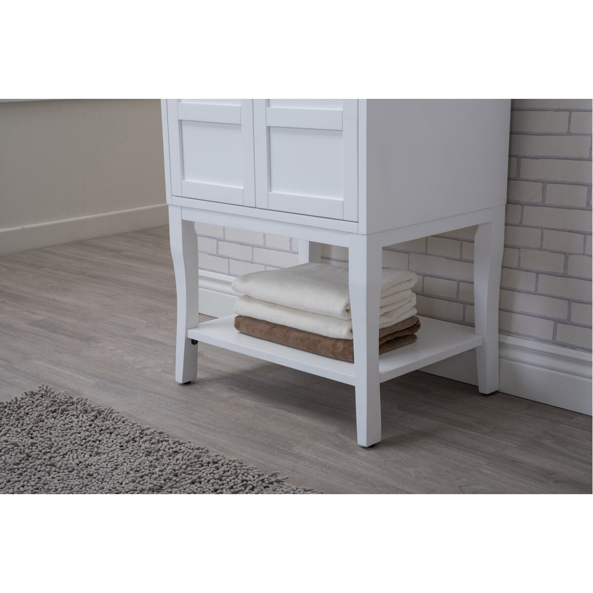 Mason 24 X 33 inch White and Chrome Vanity Set