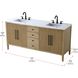 Blakely 72 X 34 inch Linen Oak Bathroom Vanity Cabinet