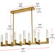 Noemi 10 Light 12 inch Satin Gold Pendant Ceiling Light