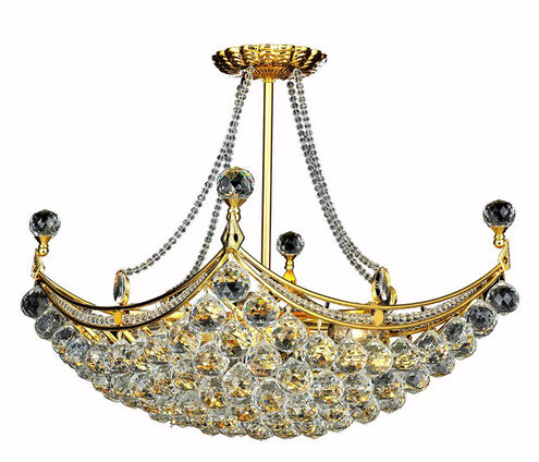 Corona 8 Light 16 inch Gold Dining Chandelier Ceiling Light in Royal Cut