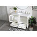 Rhodes 48 X 48 X 35 inch Antique White and Brushed Nickel Vanity Sink Set