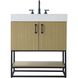 Caroline 30 X 34 inch Honey Brown Bathroom Vanity Cabinet