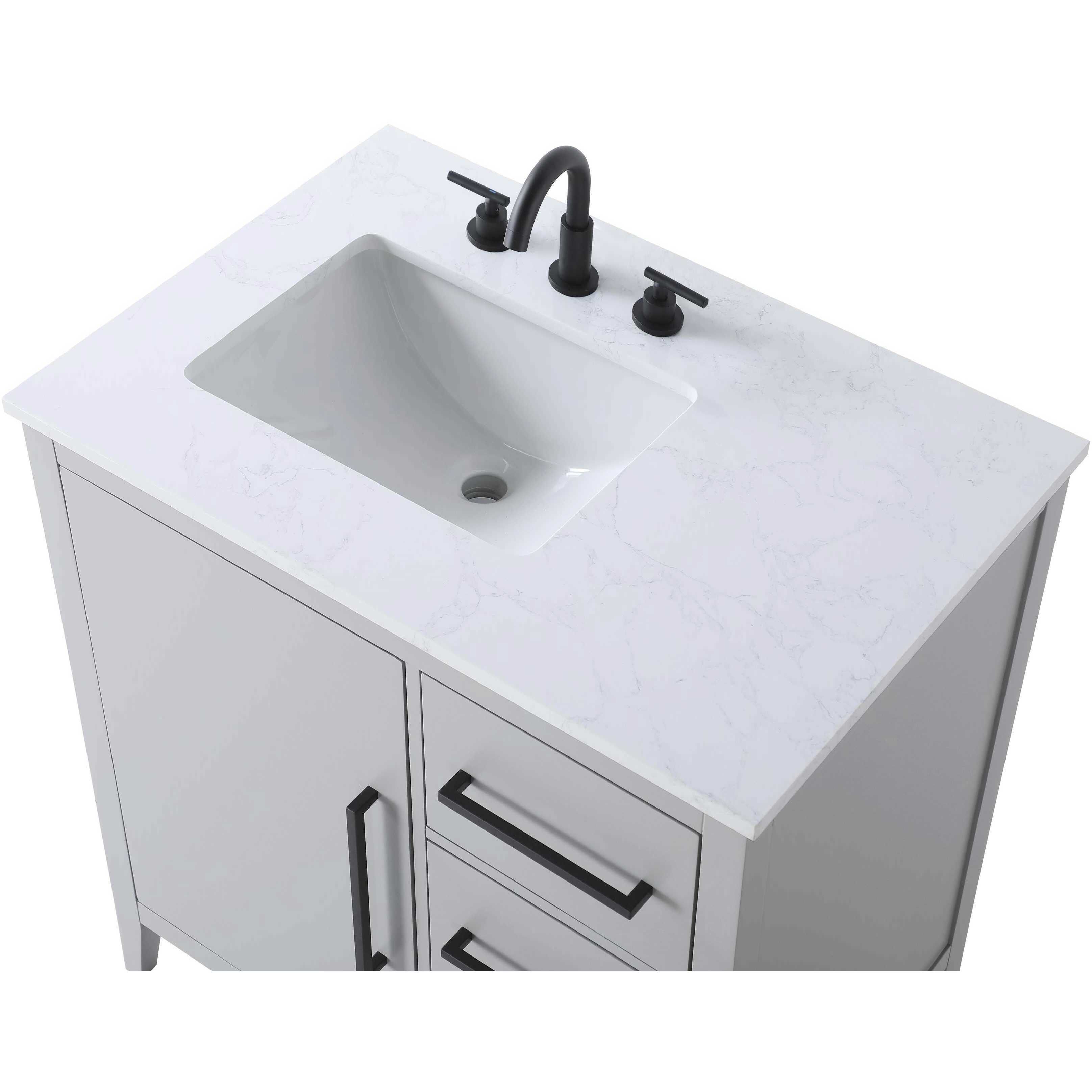 Millie 32 X 35 inch Grey Bathroom Vanity Cabinet