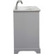 Americana 60 X 35 inch Light Grey with Carrara White Marble Vanity Set in Gray