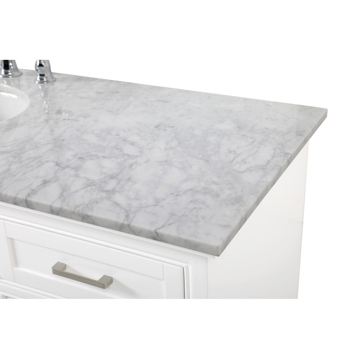Americana 60 X 21.5 X 35 inch White Vanity Sink Set