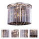 Sydney 6 Light 20 inch Polished Nickel Flush Mount Ceiling Light in Silver Shade, Urban Classic
