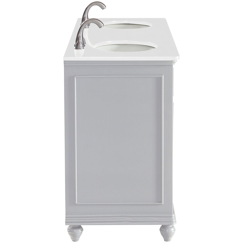 Otto 60 X 21 X 35 inch Grey Vanity Sink Set