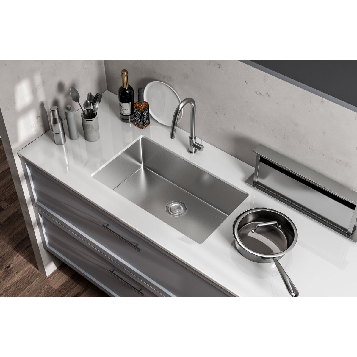 Chester Stainless Steel Kitchen Sink in L30 x W18 x H10 Single Bowl