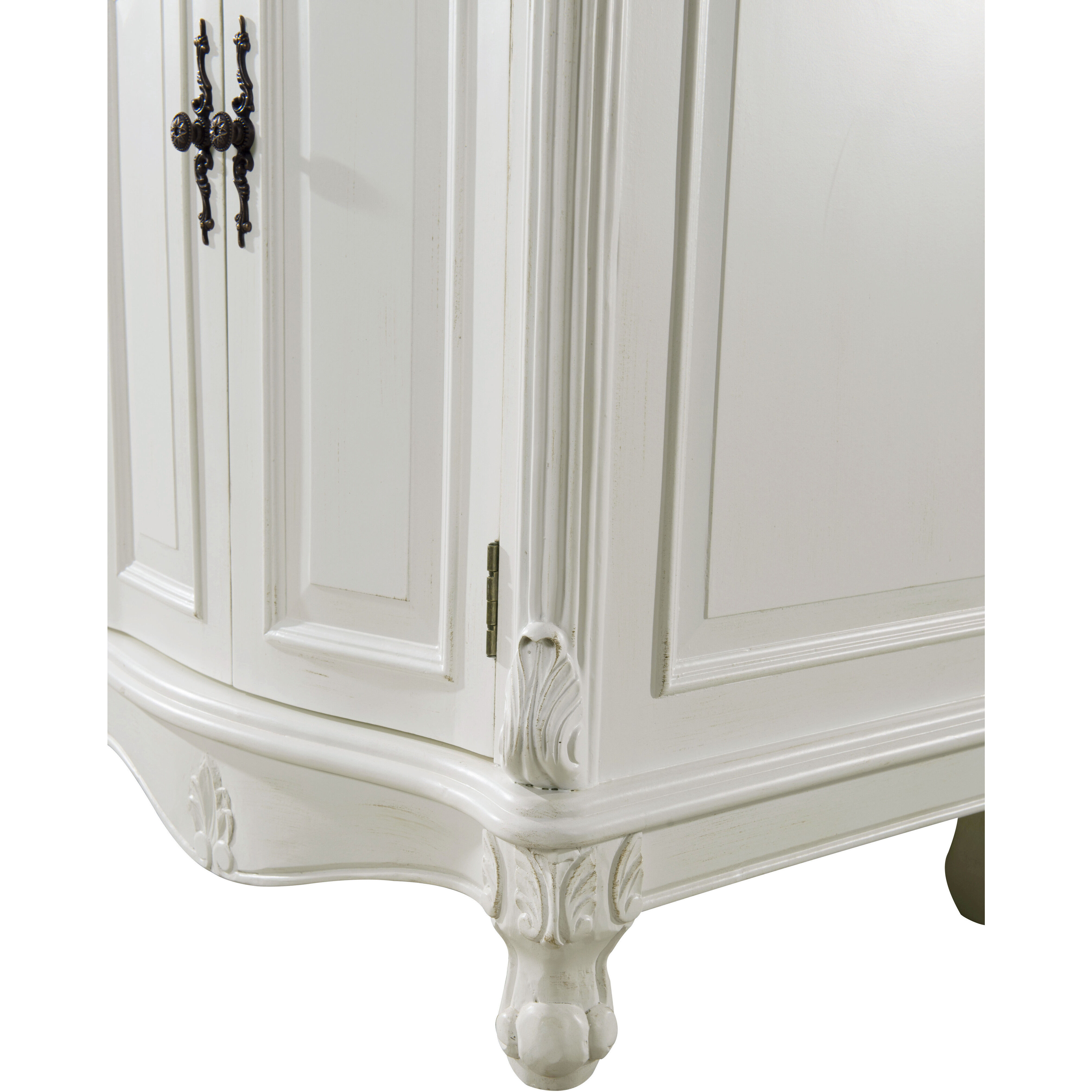 Windsor 60 X 22 X 36 inch Antique White Vanity Sink Set