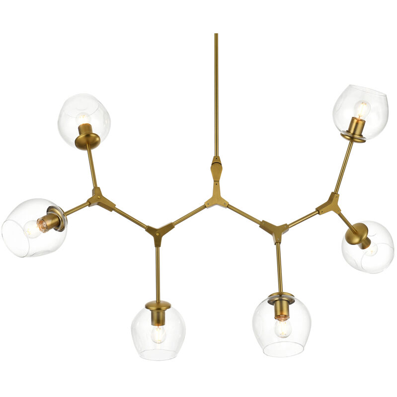Cavoli 6 Light 28 inch Brass Chandelier Ceiling Light
