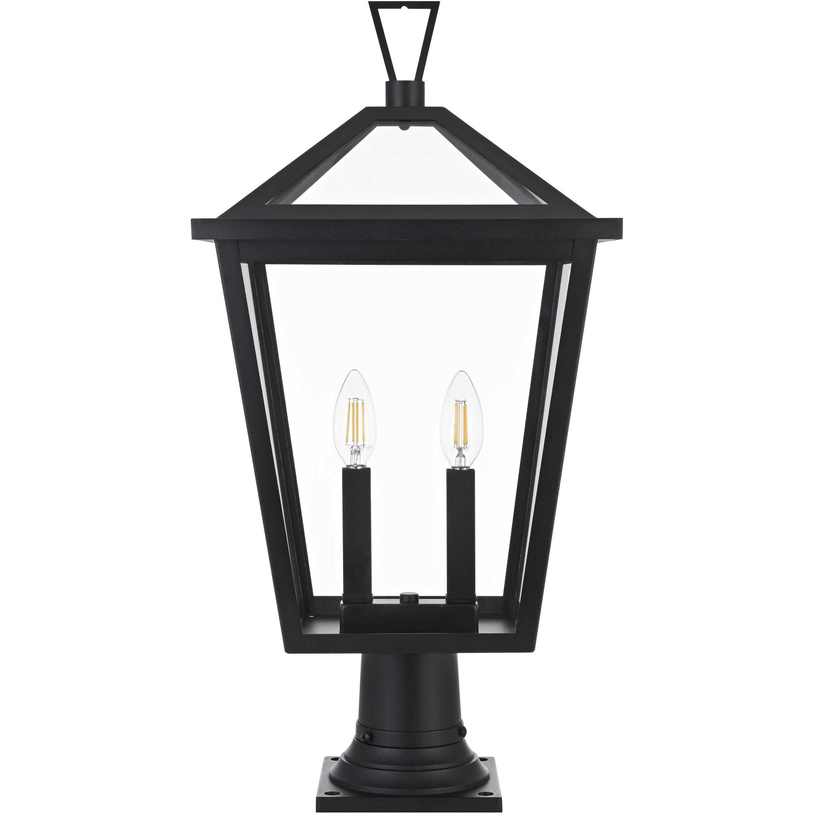 Frankford 2 Light 24 inch Black Outdoor Post Light