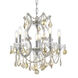 Maria Theresa 6 Light 20 inch Chrome Dining Chandelier Ceiling Light in Golden Teak, Royal Cut