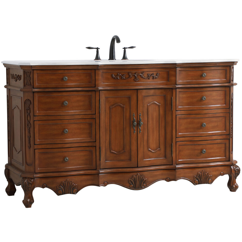 Danville 60 X 21 X 36 inch Teak Vanity Sink Set