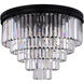 Sydney 17 Light 32 inch Matte Black Flush Mount Ceiling Light in Clear, Urban Classic