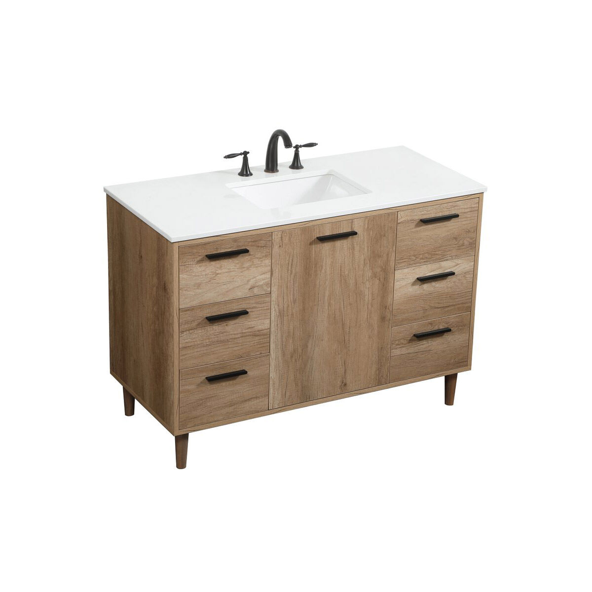 Baldwin 48 X 22 X 34 inch Natural Oak Vanity Sink Set