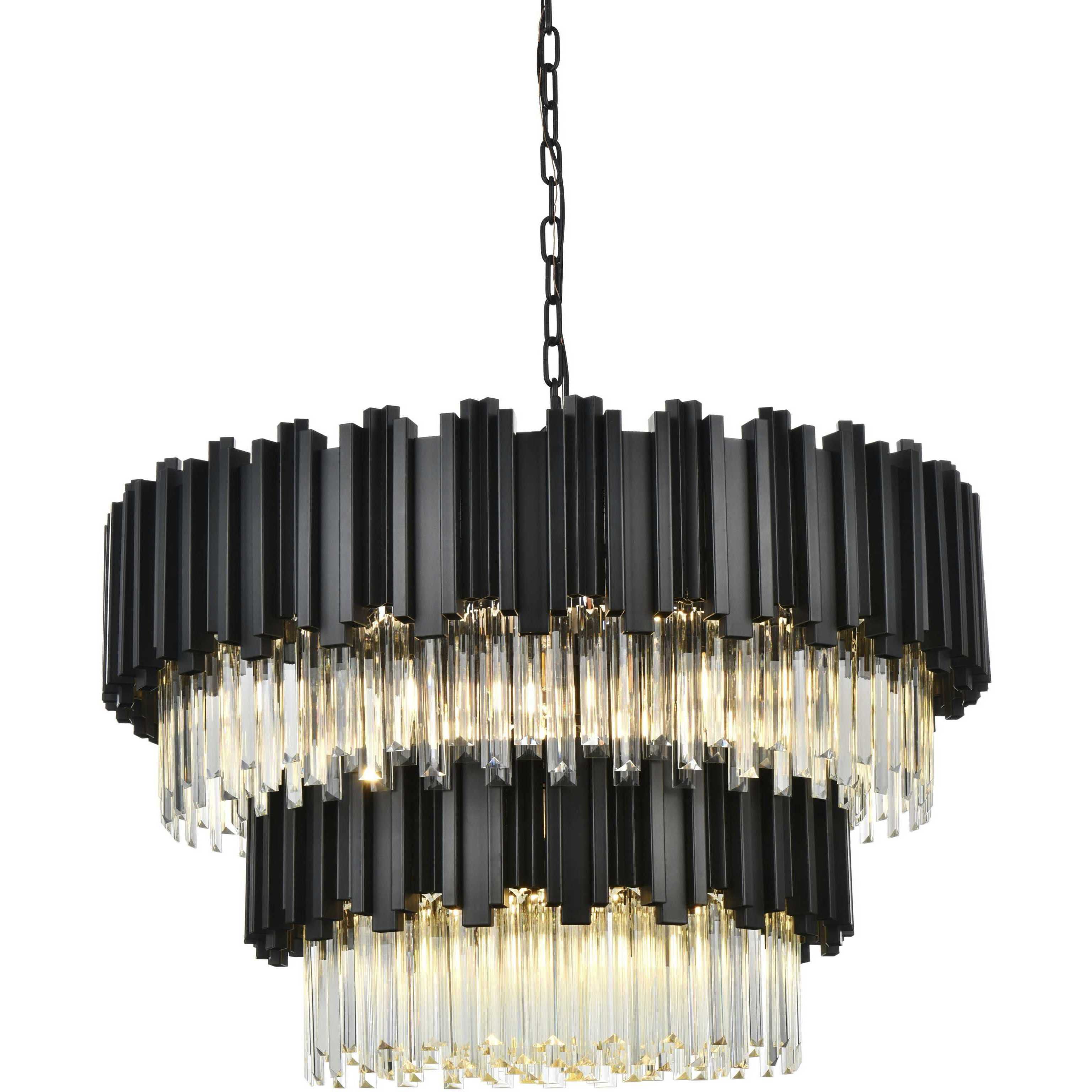 Willow 12 Light 32 inch Black Chandelier Ceiling Light