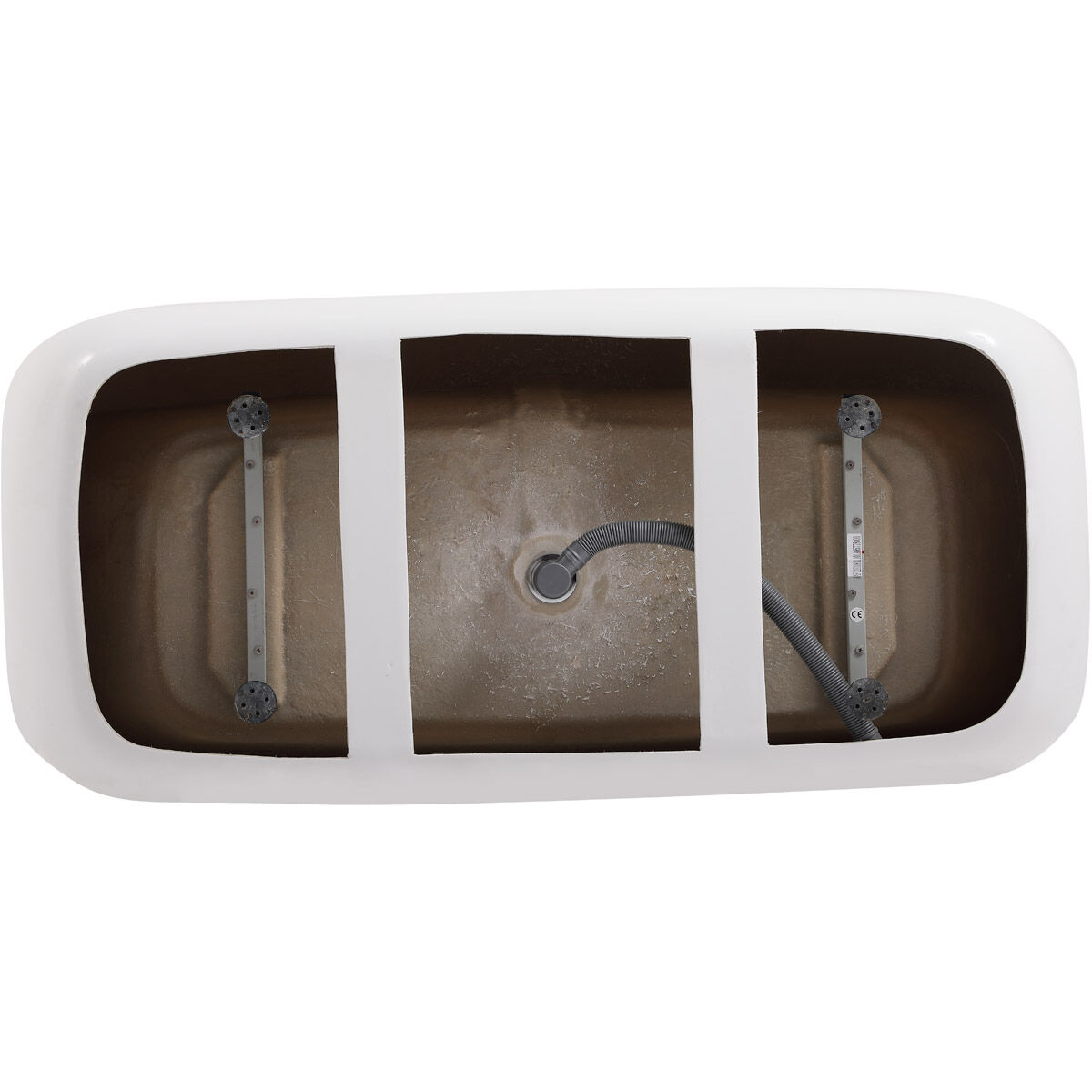 Calum Glossy White and Chrome Bathtub