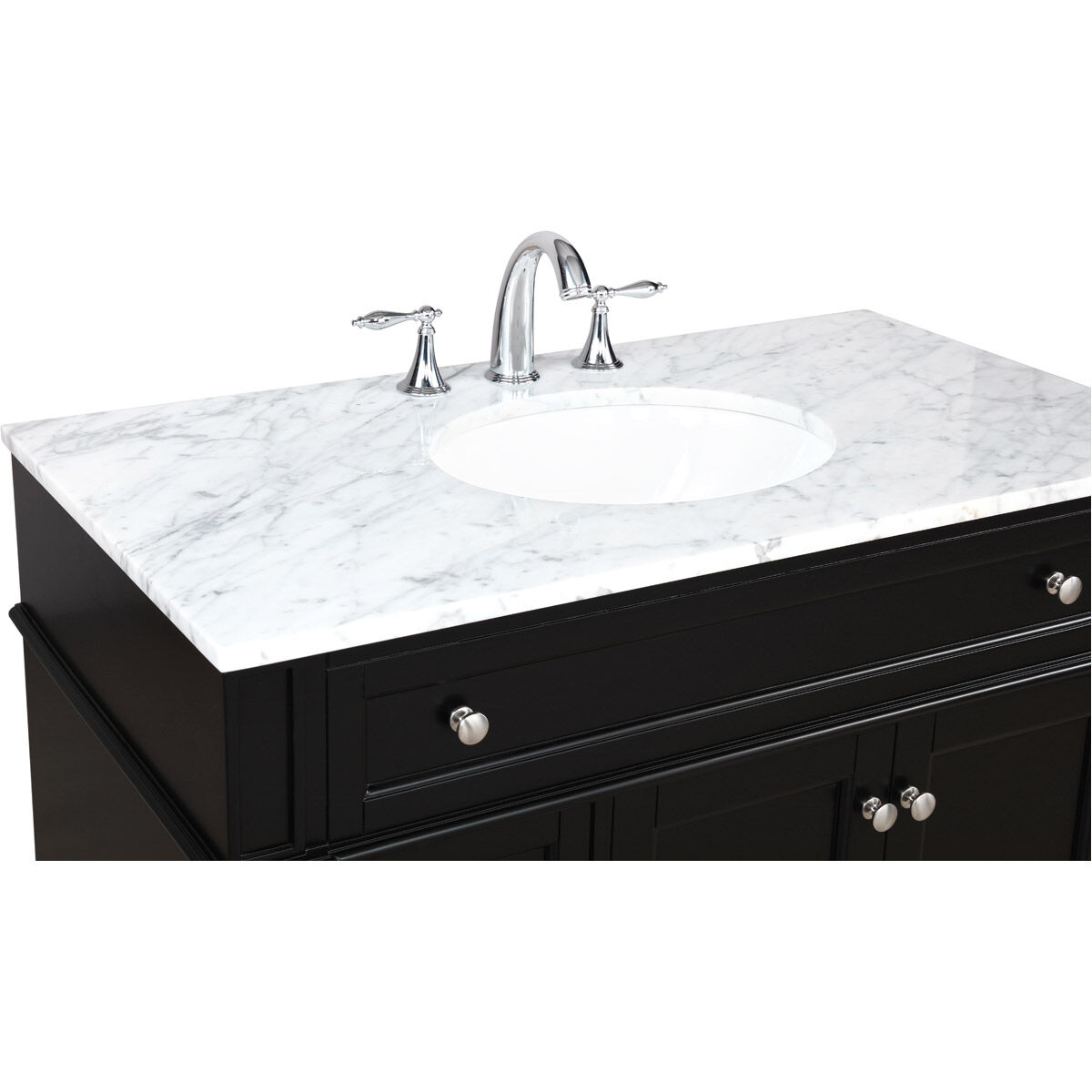 Park Avenue 40 X 21.5 X 35 inch Black Vanity Sink Set