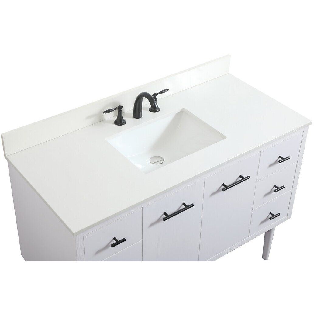 Cyrus 48 X 22 X 33.5 inch White Vanity Sink Set in Included