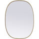 Brynn 40 X 30 inch Brass Mirror in 30 x 40