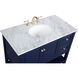 Metropolis 42 X 22 X 34 inch Blue Vanity Sink Set