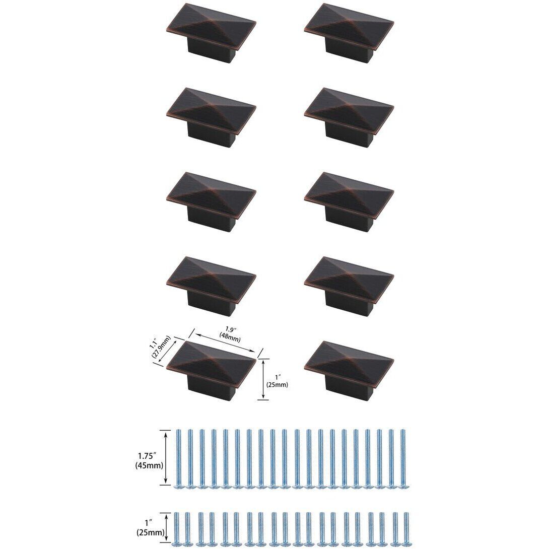 Perry Oil-Rubbed Bronze Hardware Cabinet Knob, Set of 10