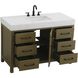 Nathan 48 X 34 inch Chestnut Brown Bathroom Vanity Cabinet in Not Included