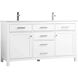 Lewis 60 X 22 X 34 inch White Vanity Sink Set