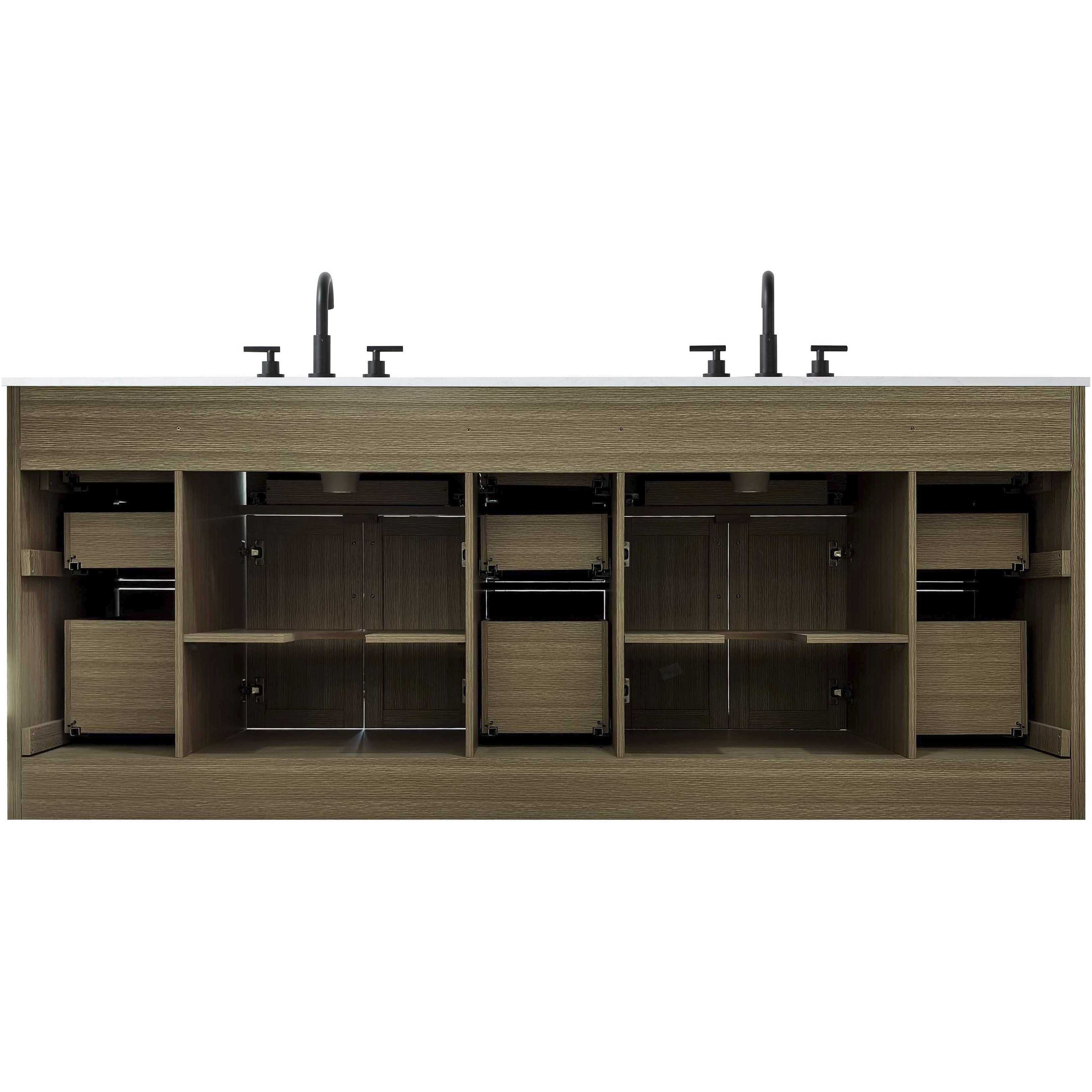 Alden 84 X 35 inch Chestnut Brown Bathroom Vanity Cabinet