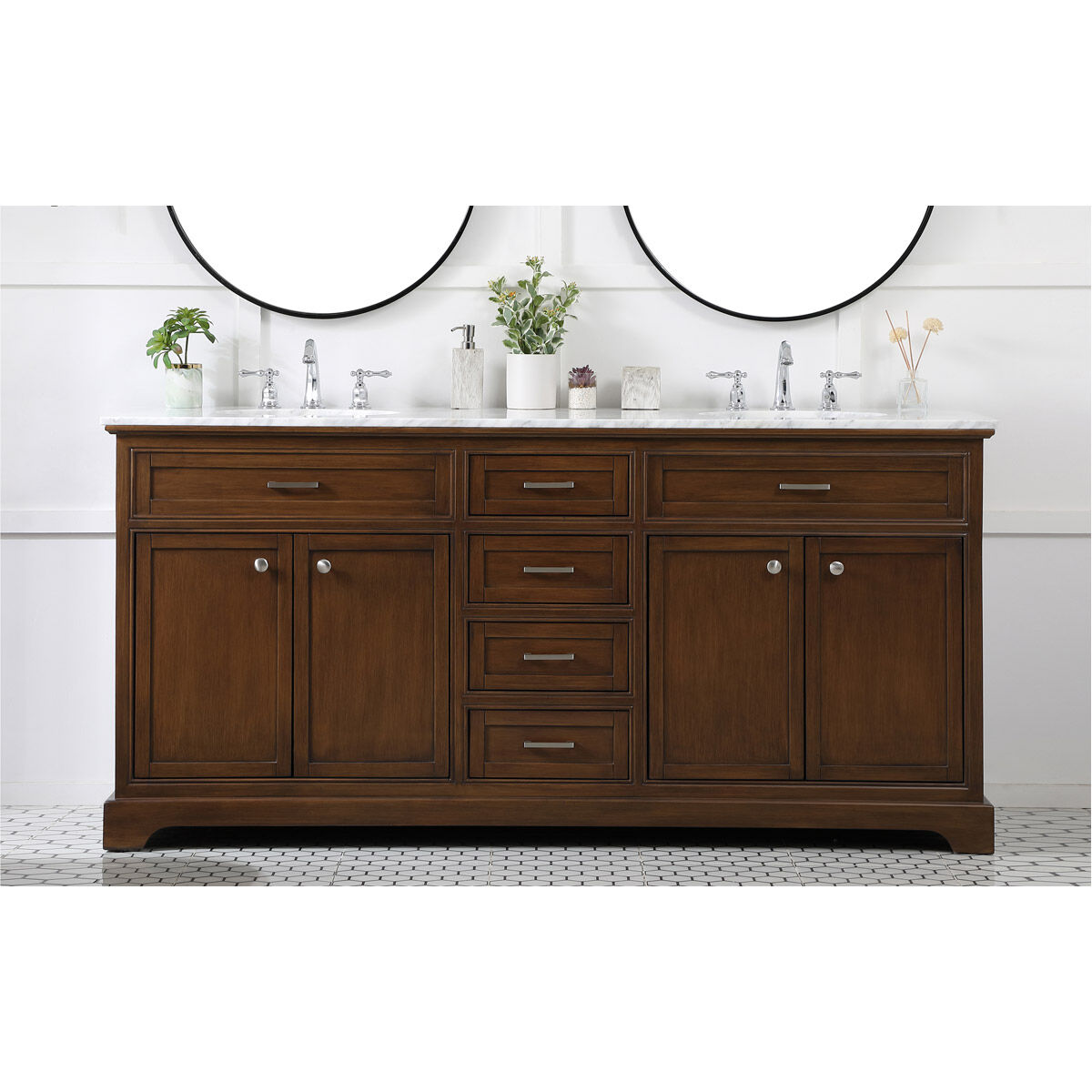 Americana 72 X 21.5 X 35 inch Teak Vanity Sink Set