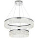 Rune 2 Light 24 inch Chrome Chandelier Ceiling Light