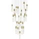 Aurora 25 Light 36 inch Satin Gold Chandelier Ceiling Light