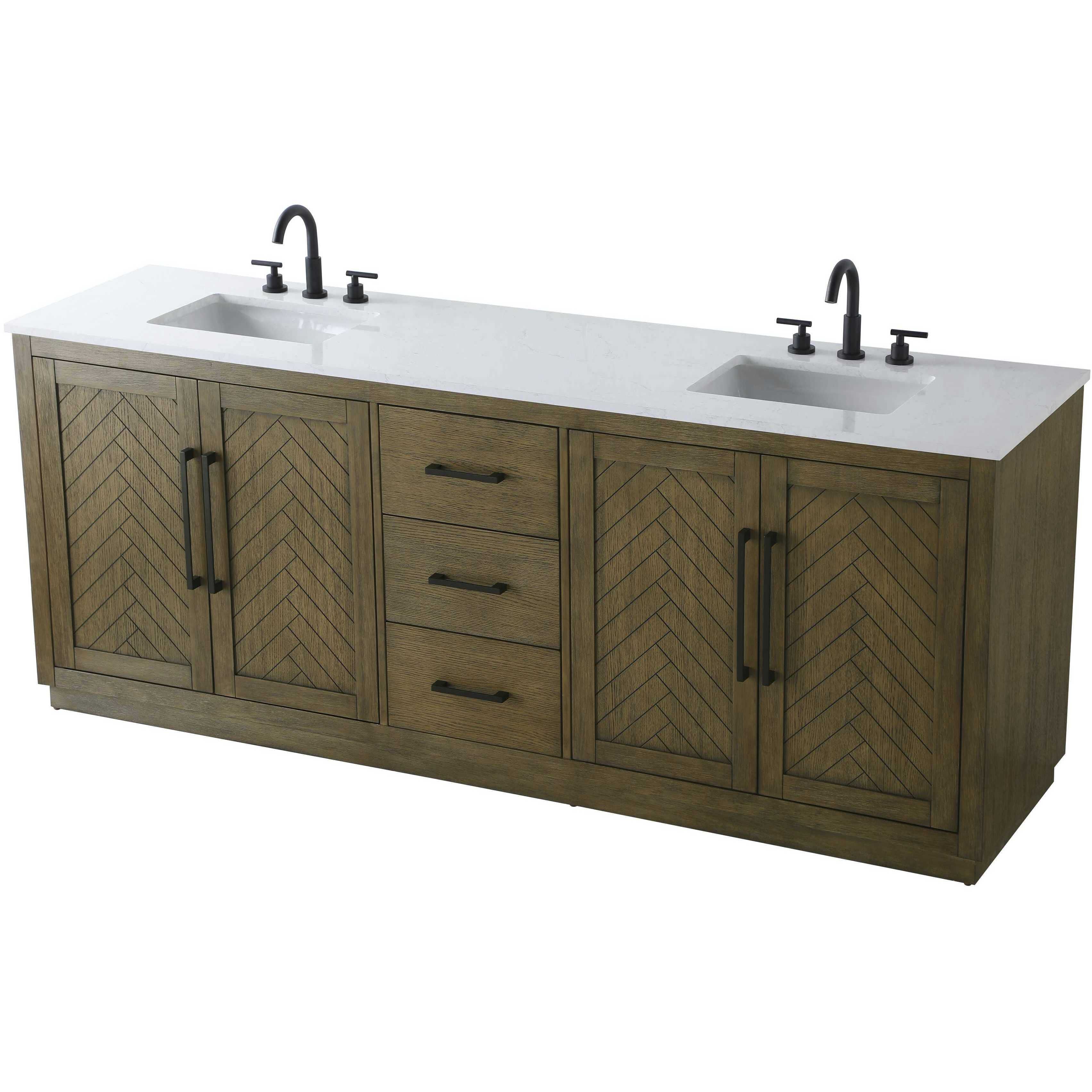 Chase 84 X 34 inch Hazel Oak Bathroom Vanity Cabinet